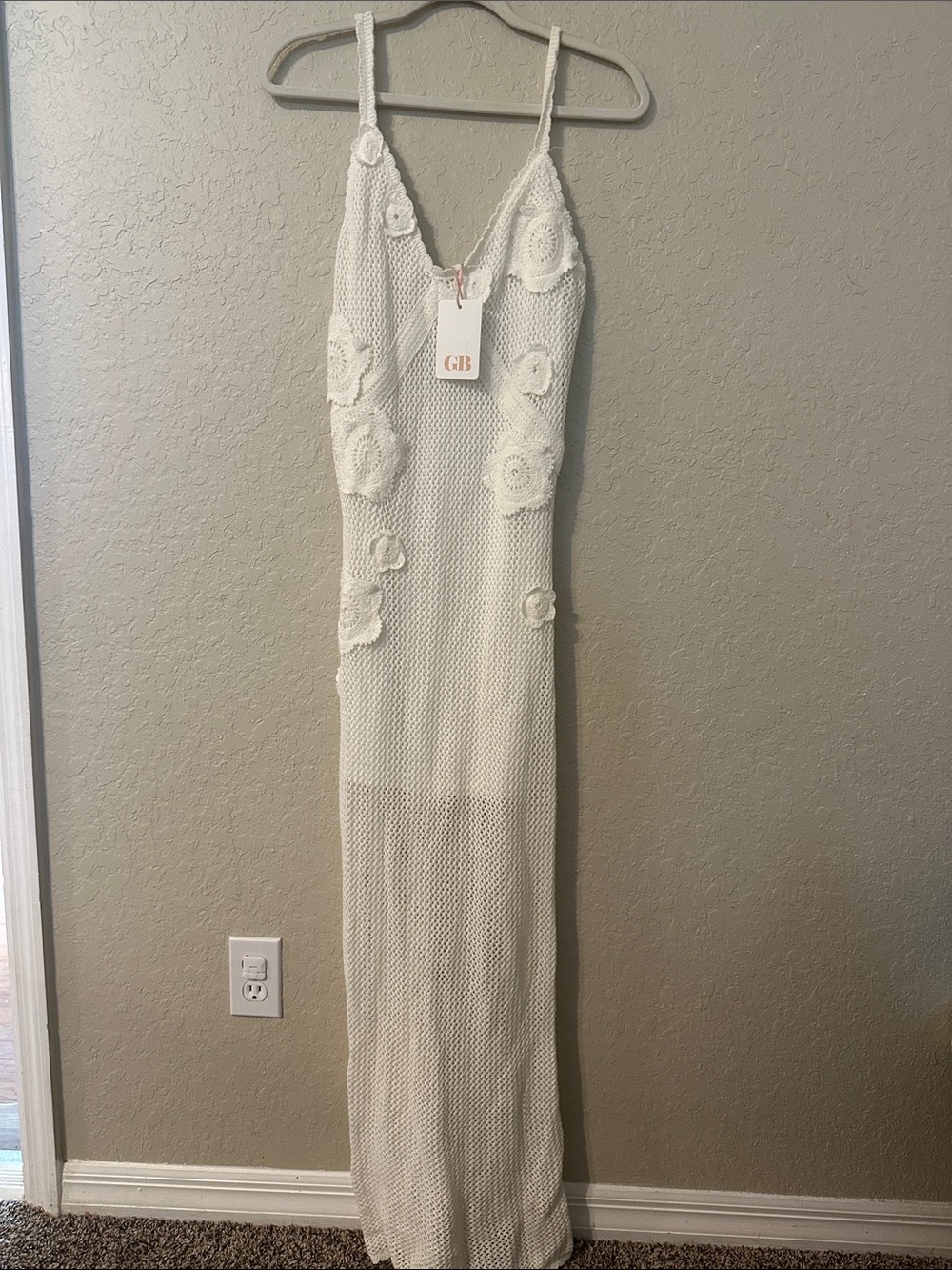 Gianni Bini white crochet dress k